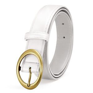 Women Leather Belts For Jeans Pants Dresses Fashion Ladies Waist Belt Gold😝